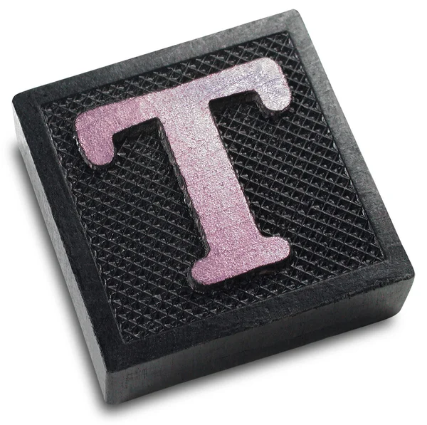 Photograph of Game Tile Letter T — Stock Photo, Image