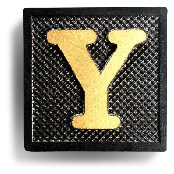 Photograph of Game Tile Letter Y — Stock Photo, Image