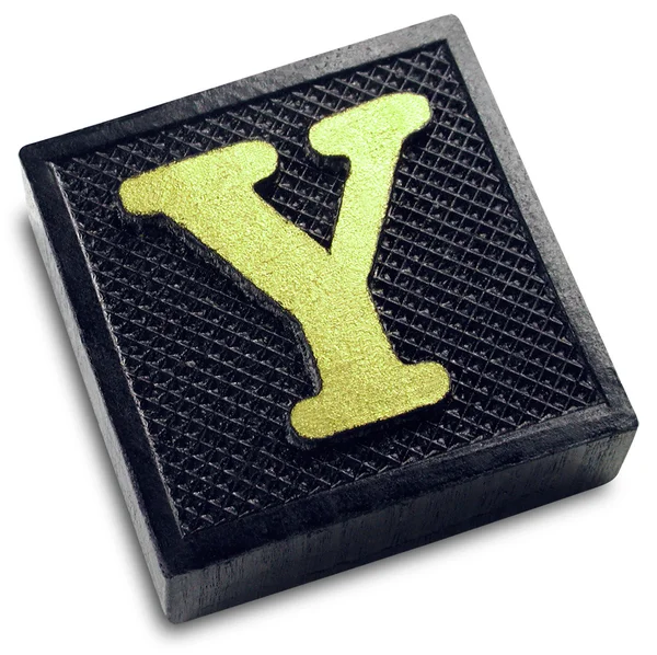 Photograph of Game Tile Letter Y — Stock Photo, Image