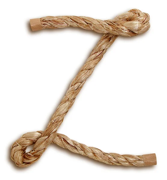 Photograph of Rope Letter Z — Stock Photo, Image