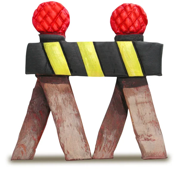Escultura 3D de barrera de tráfico —  Fotos de Stock