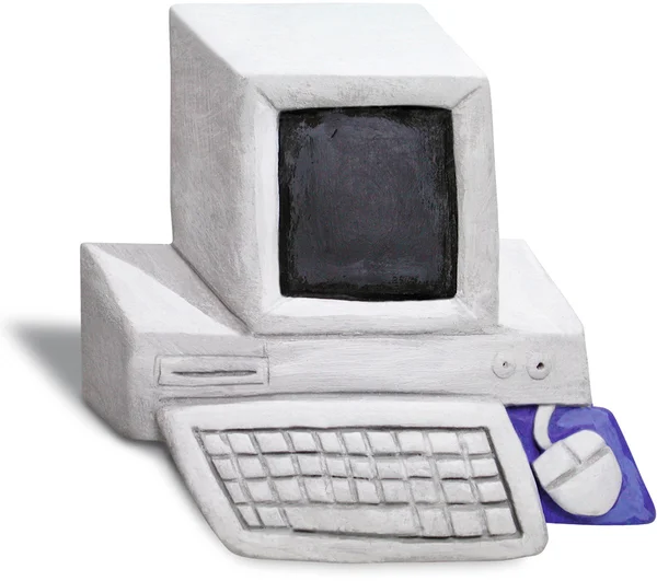 3D Sculpture of Computer — Stock Photo, Image