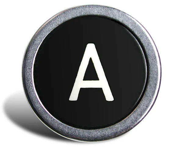 Photograph of Old Typewriter Key Letter A — Stock Photo, Image