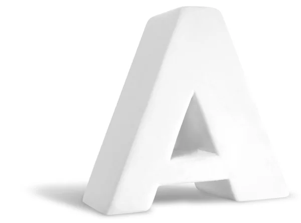 Beyaz boyutlu deco mektup bir — Stok fotoğraf