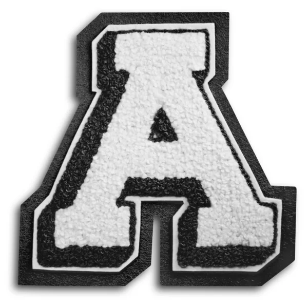 Photograph of School Sports Letter - Black and White A — Stock Photo, Image