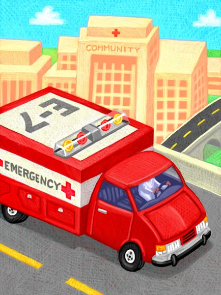 Illustration av ambulans — Stockfoto