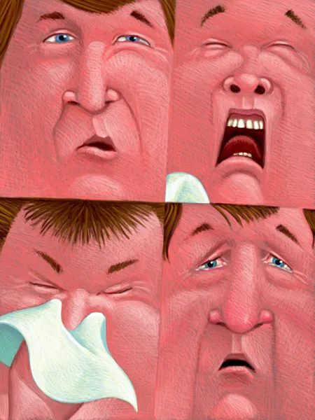 Illustration av allergi — Stockfoto