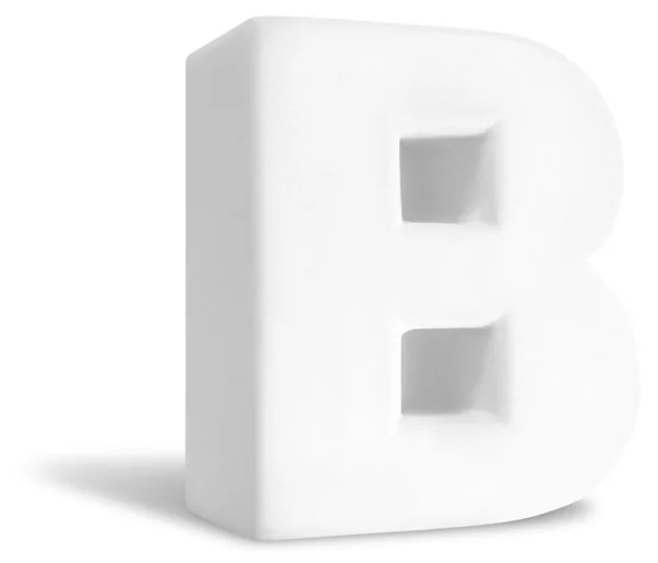 Biały wymiarowe art deco litera b — Zdjęcie stockowe