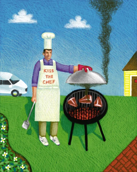 Illustrazione del barbecue — Foto Stock