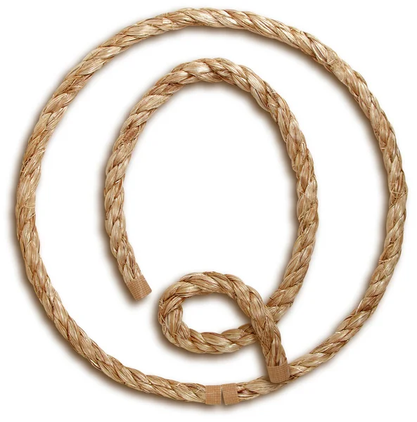 Fotografía de la letra de cuerda Q — Foto de Stock