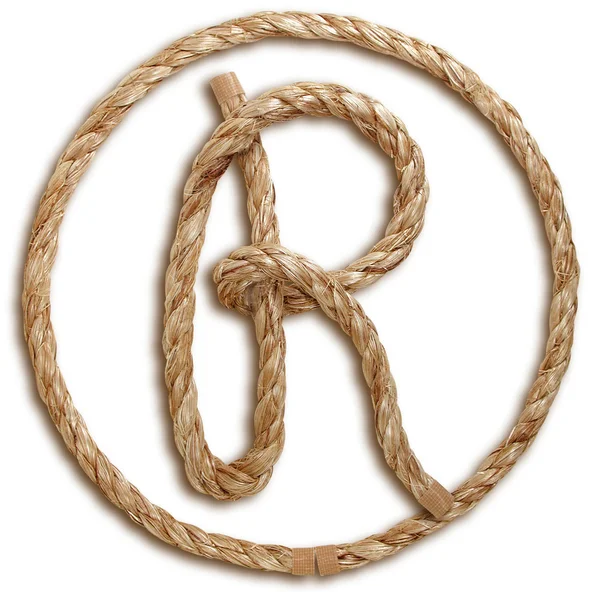 Photograph of Rope Letter R — Stock Photo, Image