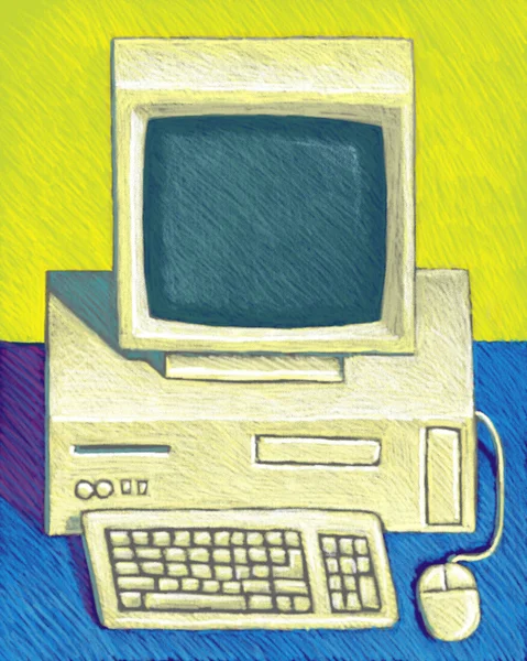 Иллюстрация компьютера — стоковое фото