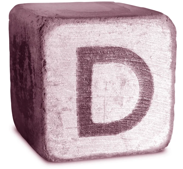 Photograph of Magenta Wooden Block Letter D — Stock Photo, Image