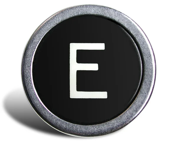 Photograph of Old Typewriter Key Letter E — Stock Photo, Image
