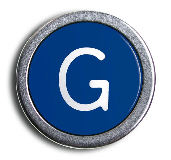 Photograph of Old Typewriter Key Letter G — Stock Photo, Image