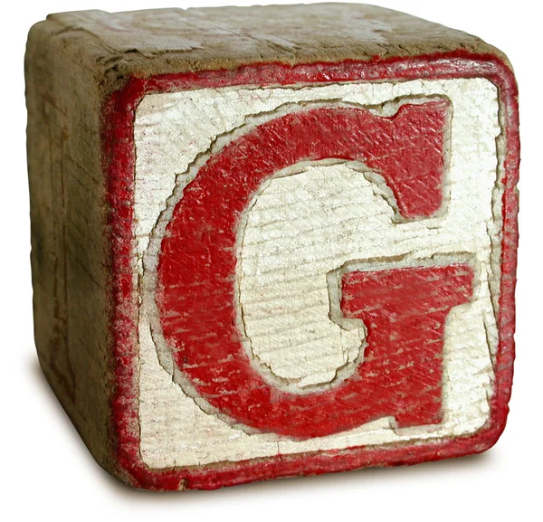 Fotografi av Red Wooden Block Letter G – stockfoto