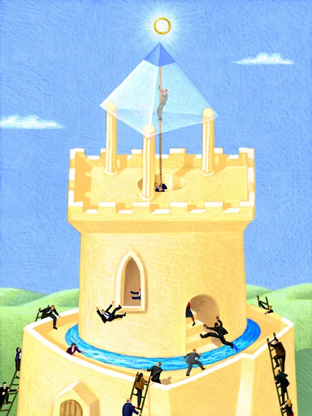 Ilustracja z wieży z kości słoniowej — Zdjęcie stockowe