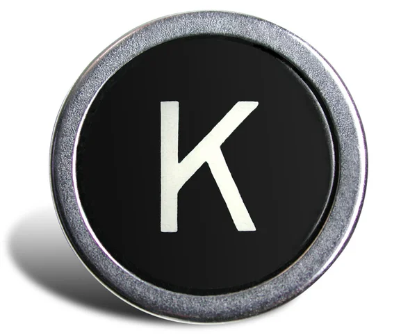 Photograph of Old Typewriter Key Letter K — Stock Photo, Image