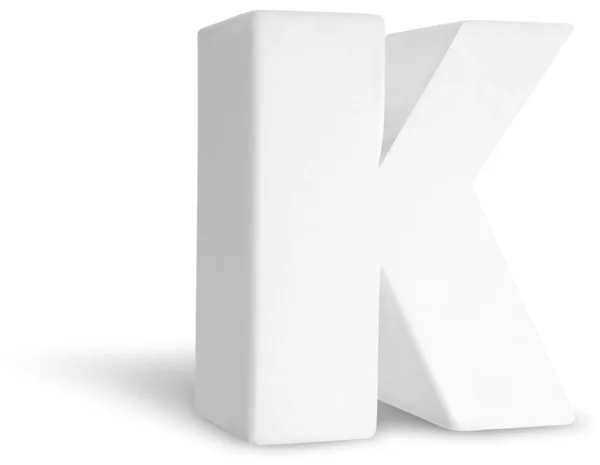 Буква К в белом цвете — стоковое фото