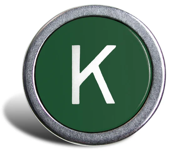 Photograph of Old Typewriter Key Letter K — Stock Photo, Image