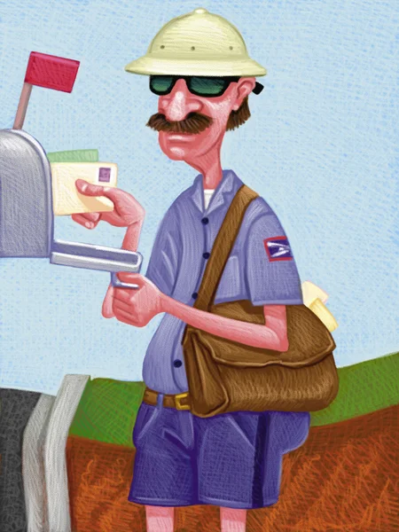 Illustration av mailman — Stockfoto