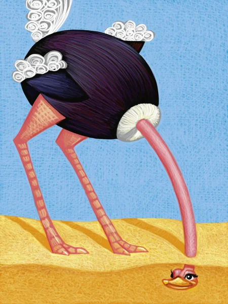 Ilustração de Avestruz — Fotografia de Stock