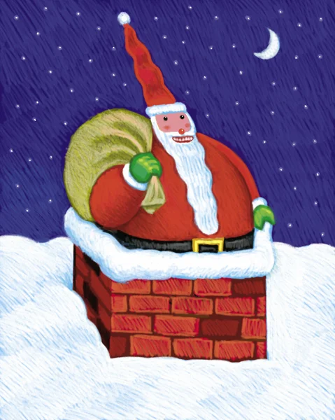 Ilustracja Świętego Mikołaja — Zdjęcie stockowe