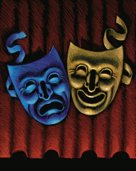 Illustration of Theater Masks
