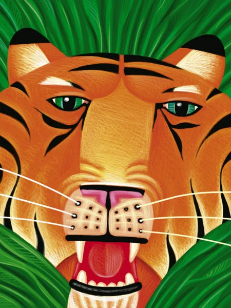Иллюстрация тигра — стоковое фото