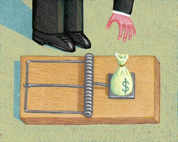 Illustration of Money Trap — Stock Photo, Image