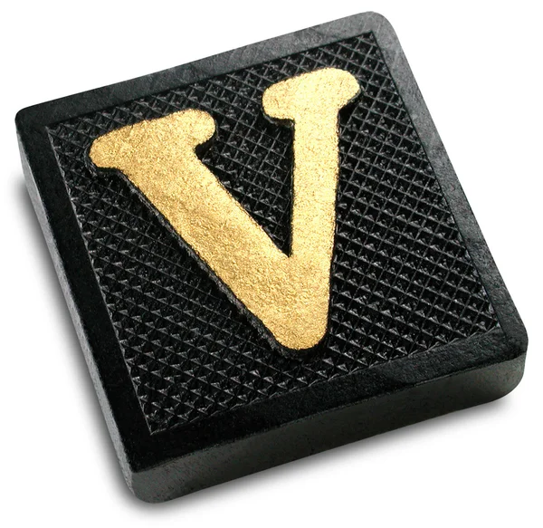 Photograph of Game Tile Letter V — Stock Photo, Image