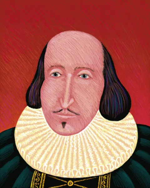 Illustration of William Shakespeare — Stock Photo, Image