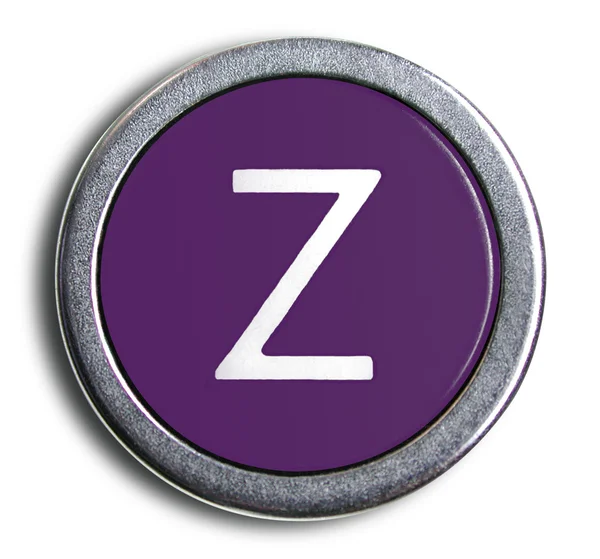 Photograph of Old Typewriter Key Letter Z — Stock Photo, Image