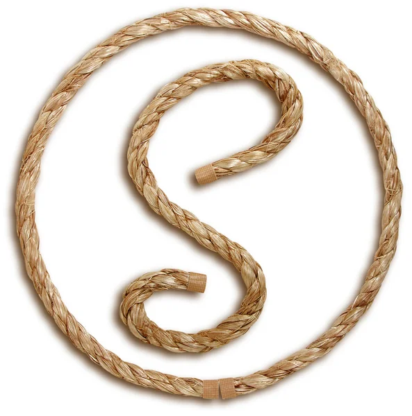 Photograph of Rope Letter S — Stock Photo, Image