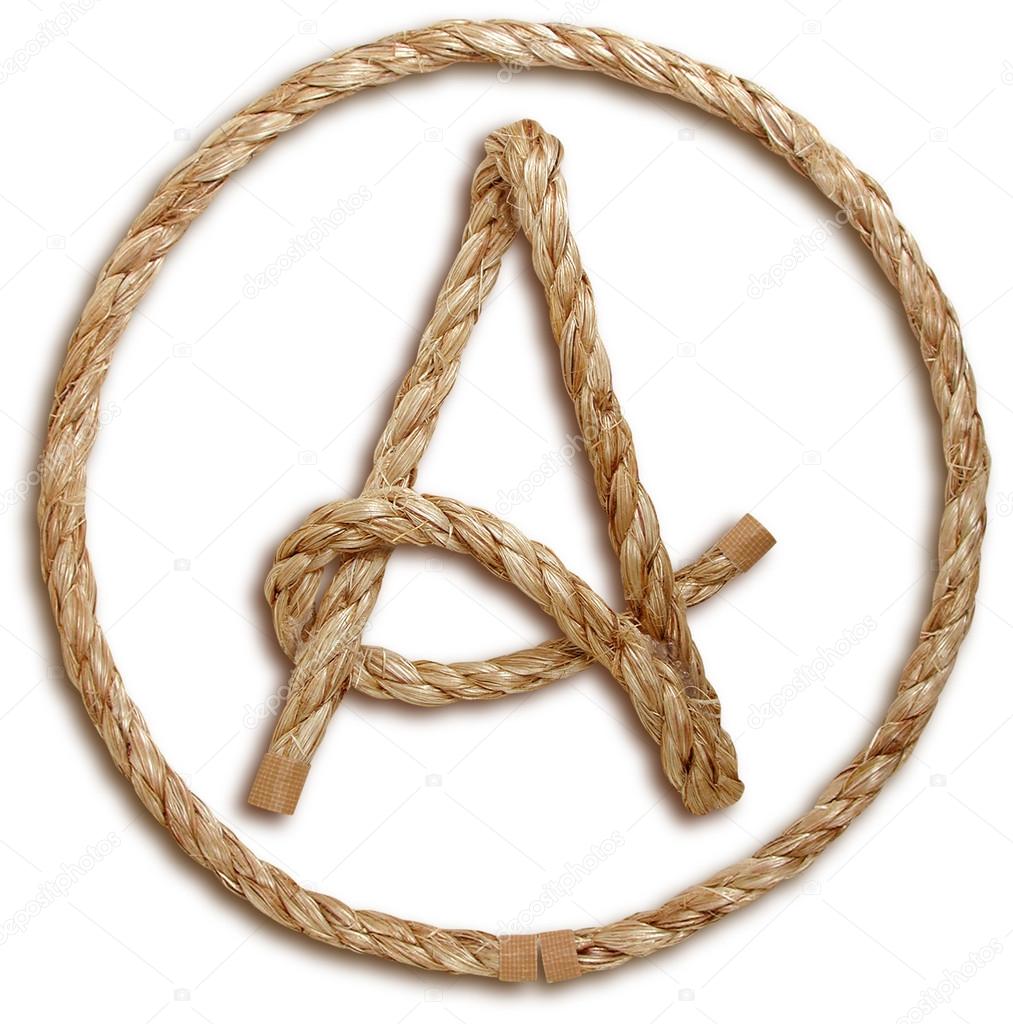 Photograph of Rope Letter A