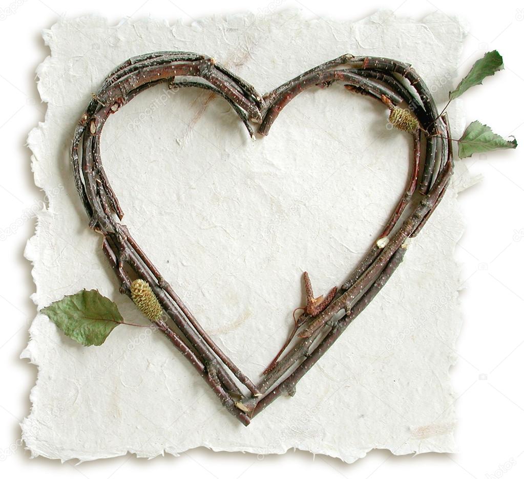 Natural Twig and Stick Heart