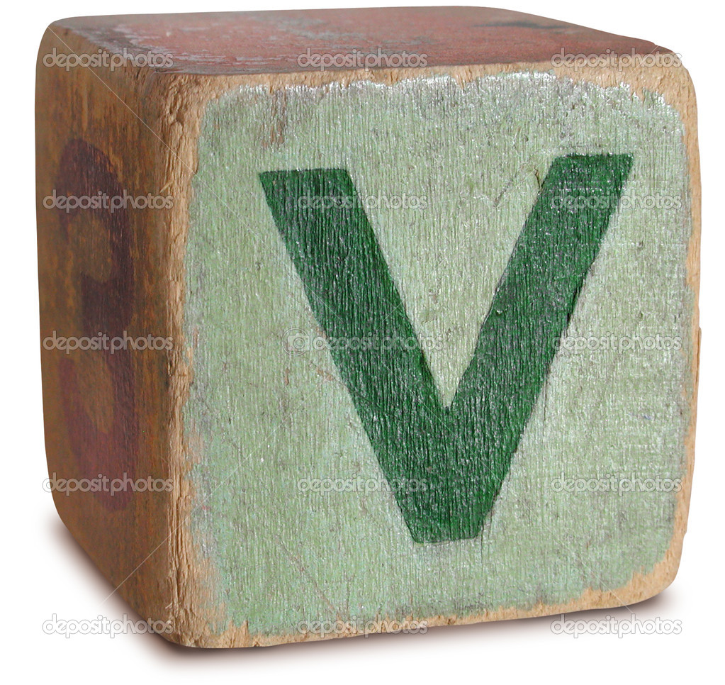 Photograph of Wooden Block Letter V Stock Photo by ©ronjoe 29377207