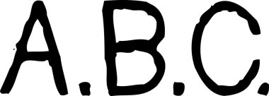 ÖrneğinA.b.c vektör çizim.