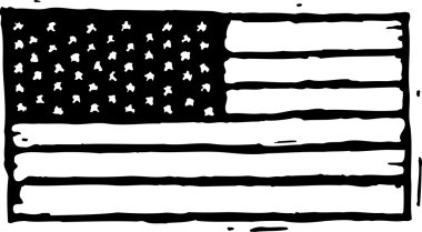 Amerikan bayrağının vektör illüstrasyonu