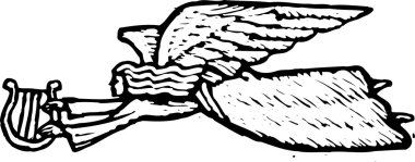 Arp ile melek vektör çizim