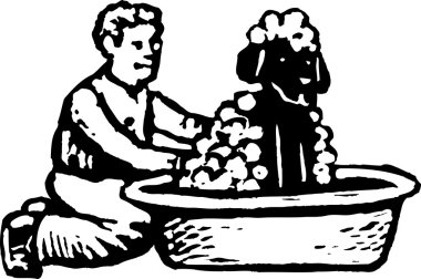 çocuk veren köpek Banyosu