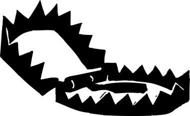 ayı tuzağı vektör çizim