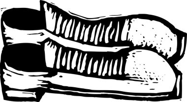 Palyaço ayakkabıları vektör çizim