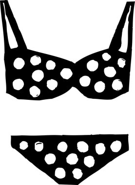 bikini vektör çizim