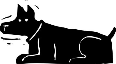 Vector Illustration of Dashboard Bobble Head Dog clipart
