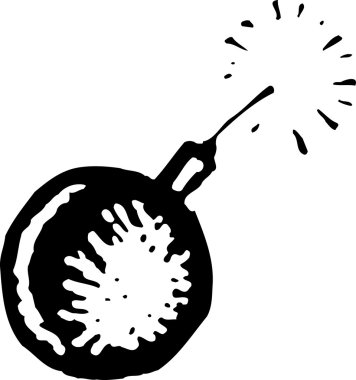 vektör çizimi simge bomba