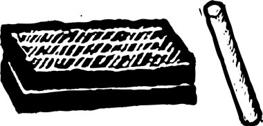 Tebeşir ve silgi vektör çizimi