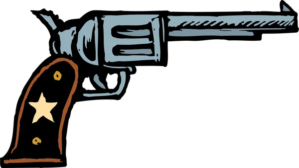 6 pistola sparatutto revolver — Vettoriale Stock