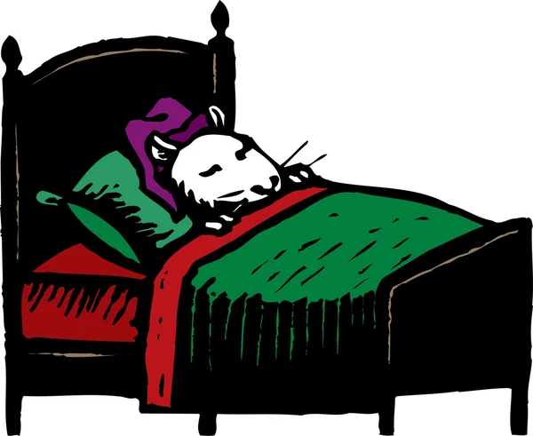 Ένα ποντίκι στον ύπνο — Διανυσματικό Αρχείο