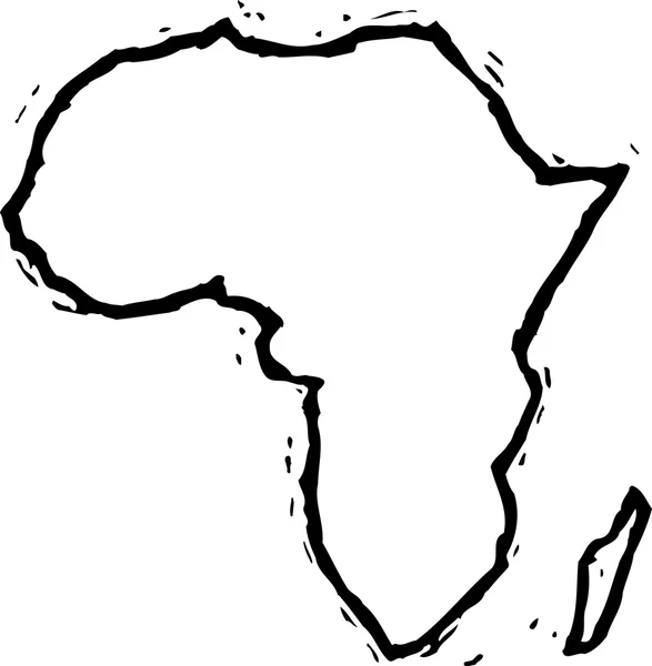 Ilustracja wektorowa Mapa Afryki — Wektor stockowy